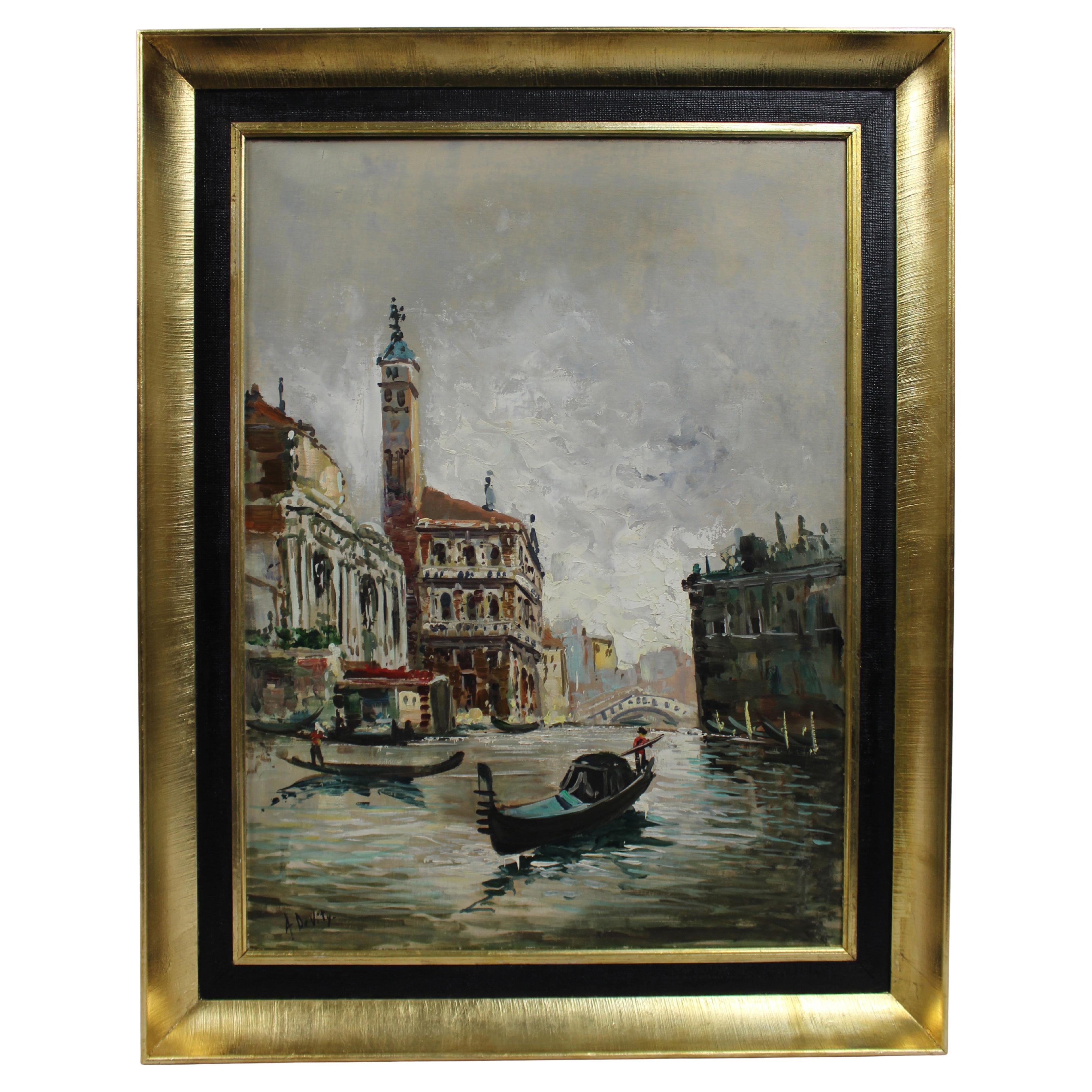 Antonio DeVity (Italian, 1901–1993) Venetian Canal Scene