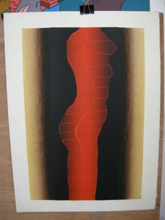 Antonio Diaz Cortes, ¨Lucina rojo¨, 2000, Kupferstich, 27,6x19,7 in