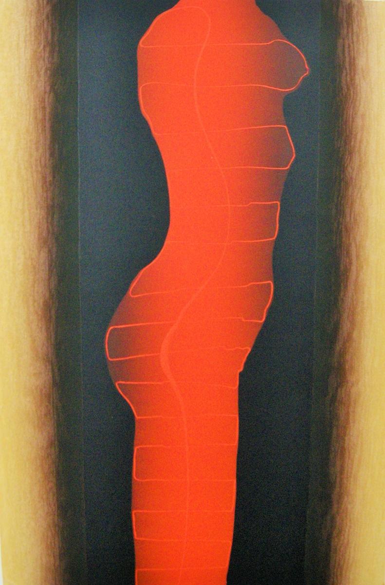 Antonio Diaz Cortes, ¨Lucina rojo¨, 2000, Engraving, 27.6x19.7 in - Print by Antonio Díaz Cortés