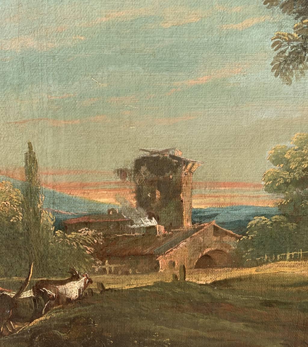 Antonio Diziani (maître vénitien) - Peinture de paysage du XVIIIe siècle Campagne en vente 8