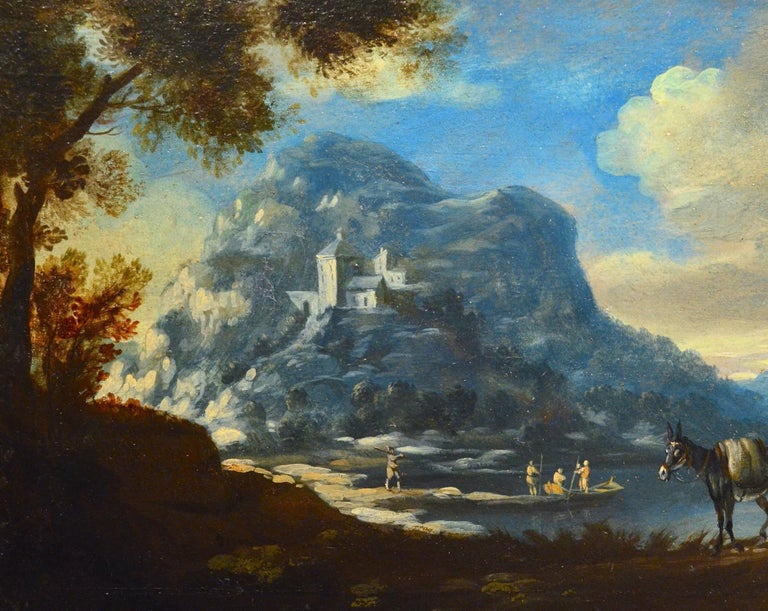 Diziani Pair Of Landscapes Paint View Old master Oil on canvas 18th Century Art For Sale 9