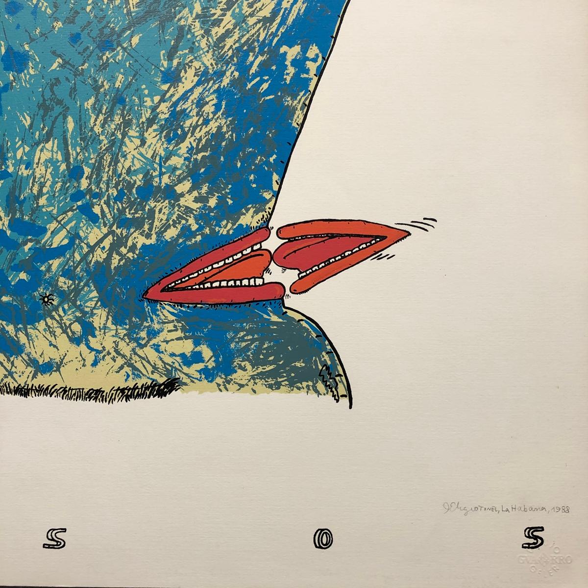 Antonio Eligio Fernández Kubanischer Künstler Original Handsigniert Siebdruck 1988 im Angebot 3