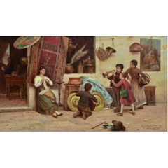 The Musical Performance oil on panel by Antonio Ermolao Paoletti