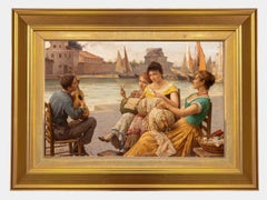 Antique The Lacemakers' Serenade by Antonio Ermolao Paoletti  