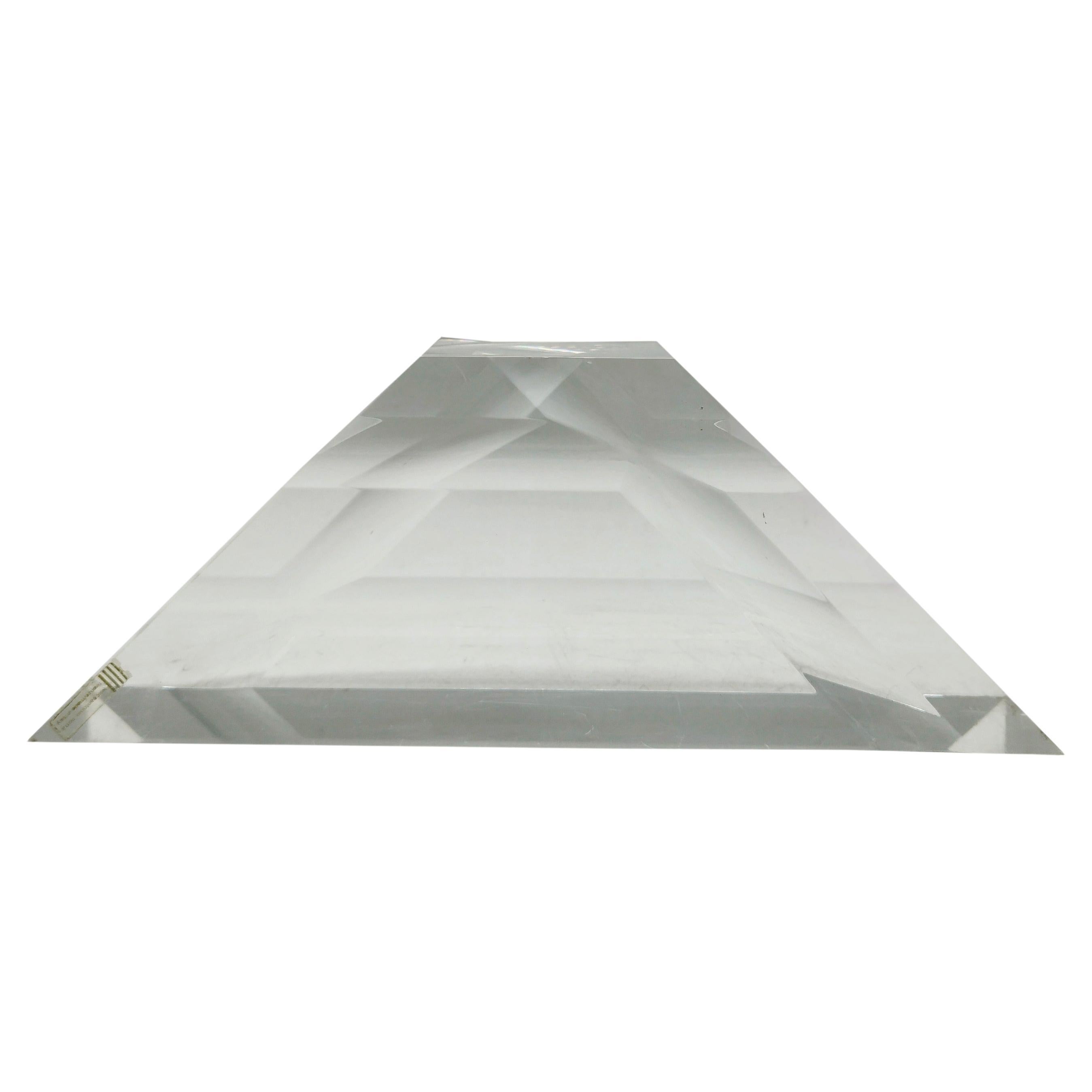 Antonio Felice Botta Lucite Pyramid Sculpture, Italy 1970s