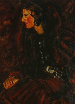 Femme - Peinture à l'huile sur toile d'Antonio Feltrinelli  - 1920s