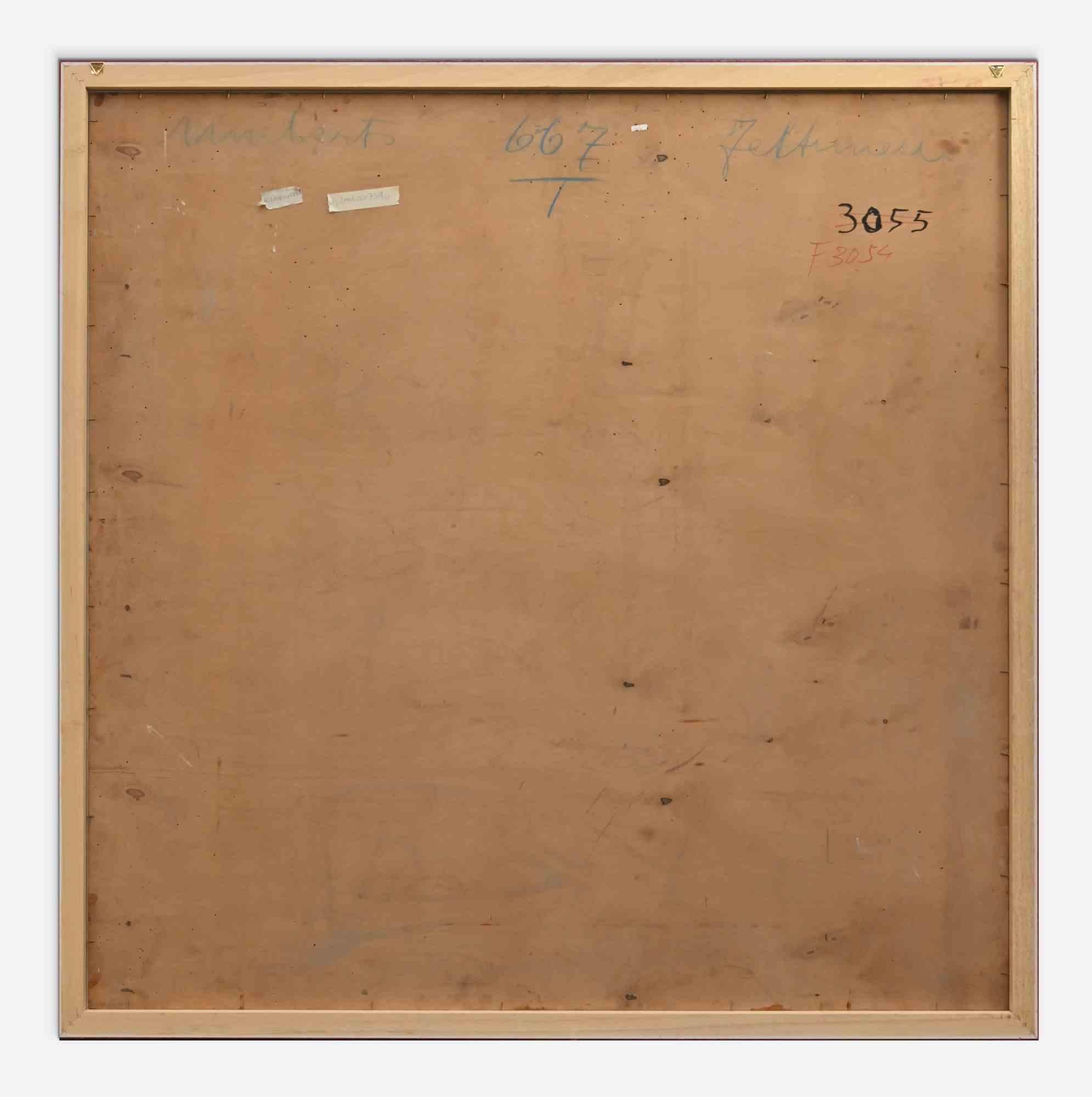 Familia - Pintura al óleo de Antonio Feltrinelli - Mediados del siglo XX en venta 2