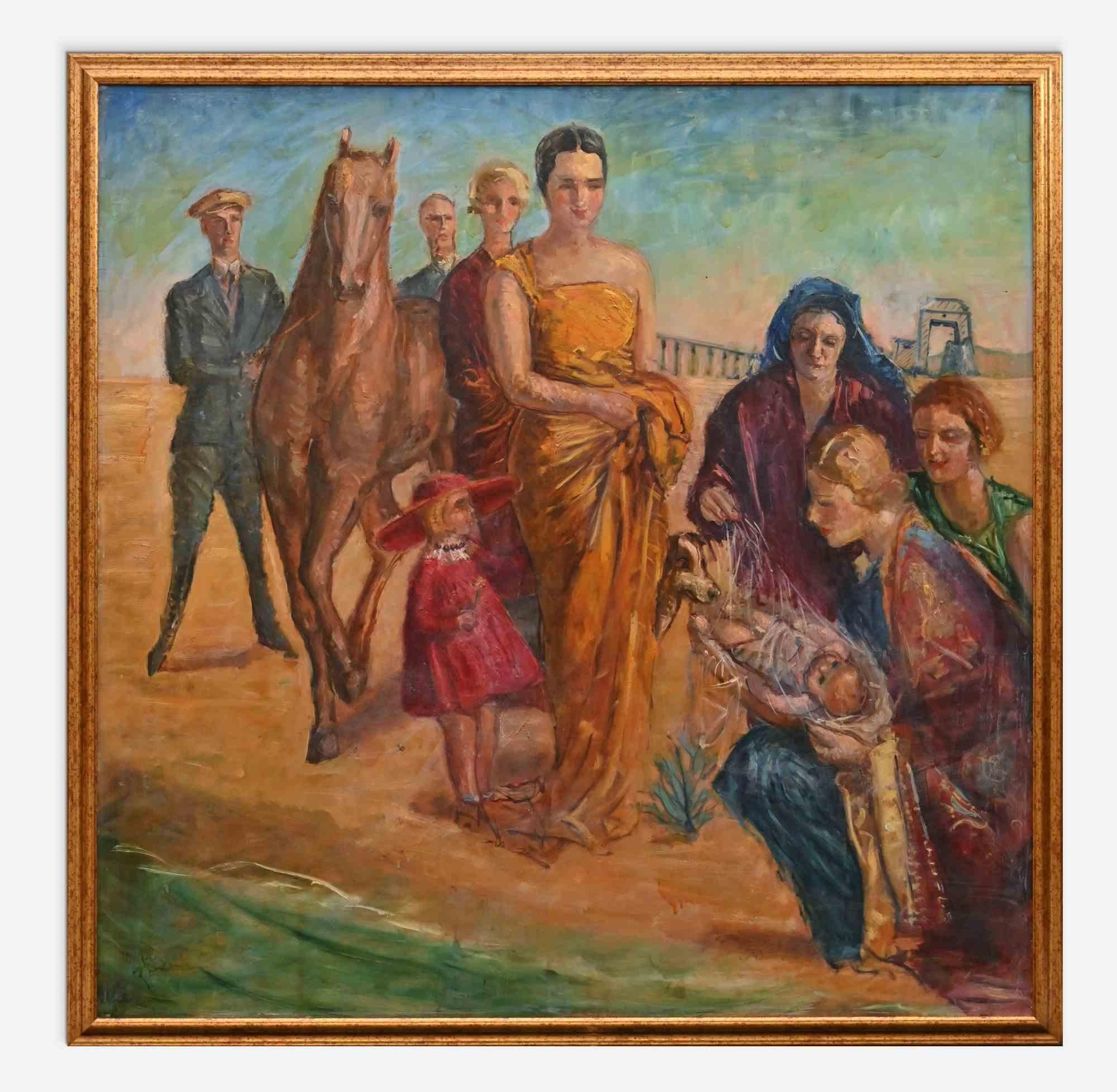 Family est une œuvre d'art moderne réalisée par Antonio Feltrinelli au milieu du 20e siècle.

Cadre inclus : 136 x 4 x 136 cm

Peinture à l'huile de couleurs mélangées sur toile.


Antonio Feltrinelli (Milan, 1887 - Gargnano, 1942)
Il est né à Milan
