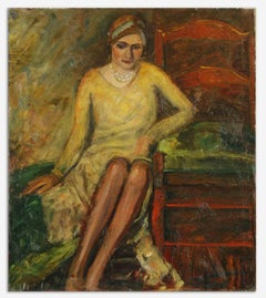 Lady - Painting by Antonio Feltrinelli- 1930s