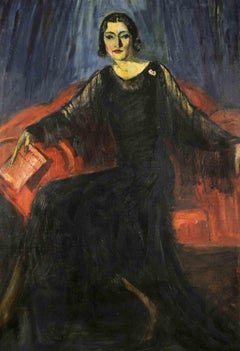 Noble Woman -  Original Painting by Antonio Feltrinelli - 1930s