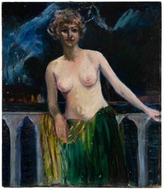  Nude Model - Original Painting by Antonio Feltrinelli - 1930s