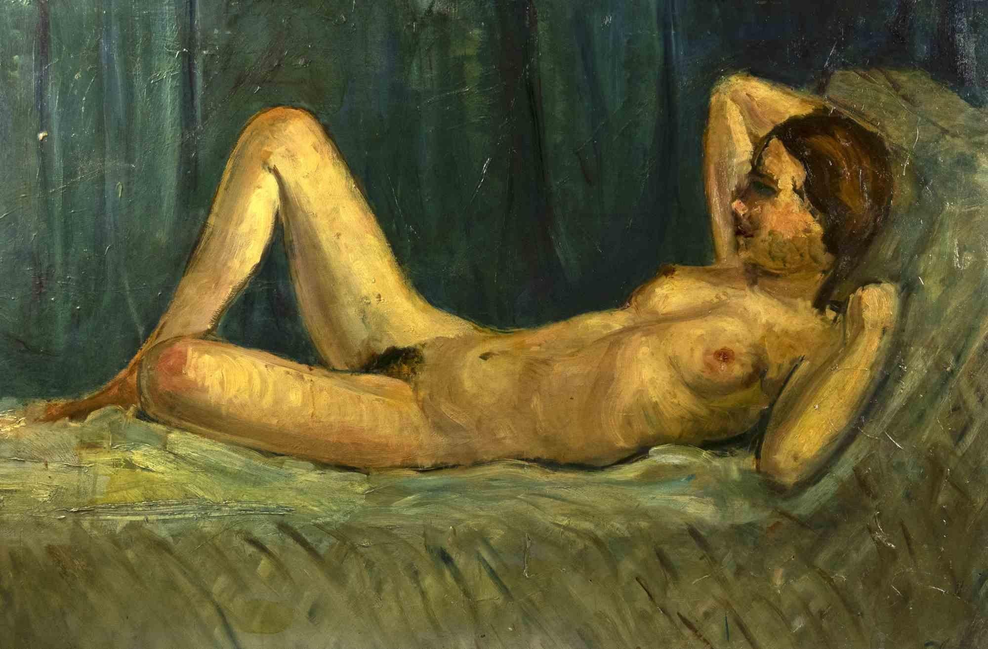 Nude ist ein originelles modernes Kunstwerk von Antonio Feltrinelli aus den 1930er Jahren.

Gemischte farbige Ölgemälde auf Leinwand.

Nicht unterzeichnet.

Antonio Feltrinelli


(Mailand, 1887 - Gargnano, 1942)

 

Antonio Feltrinelli wurde am 1.