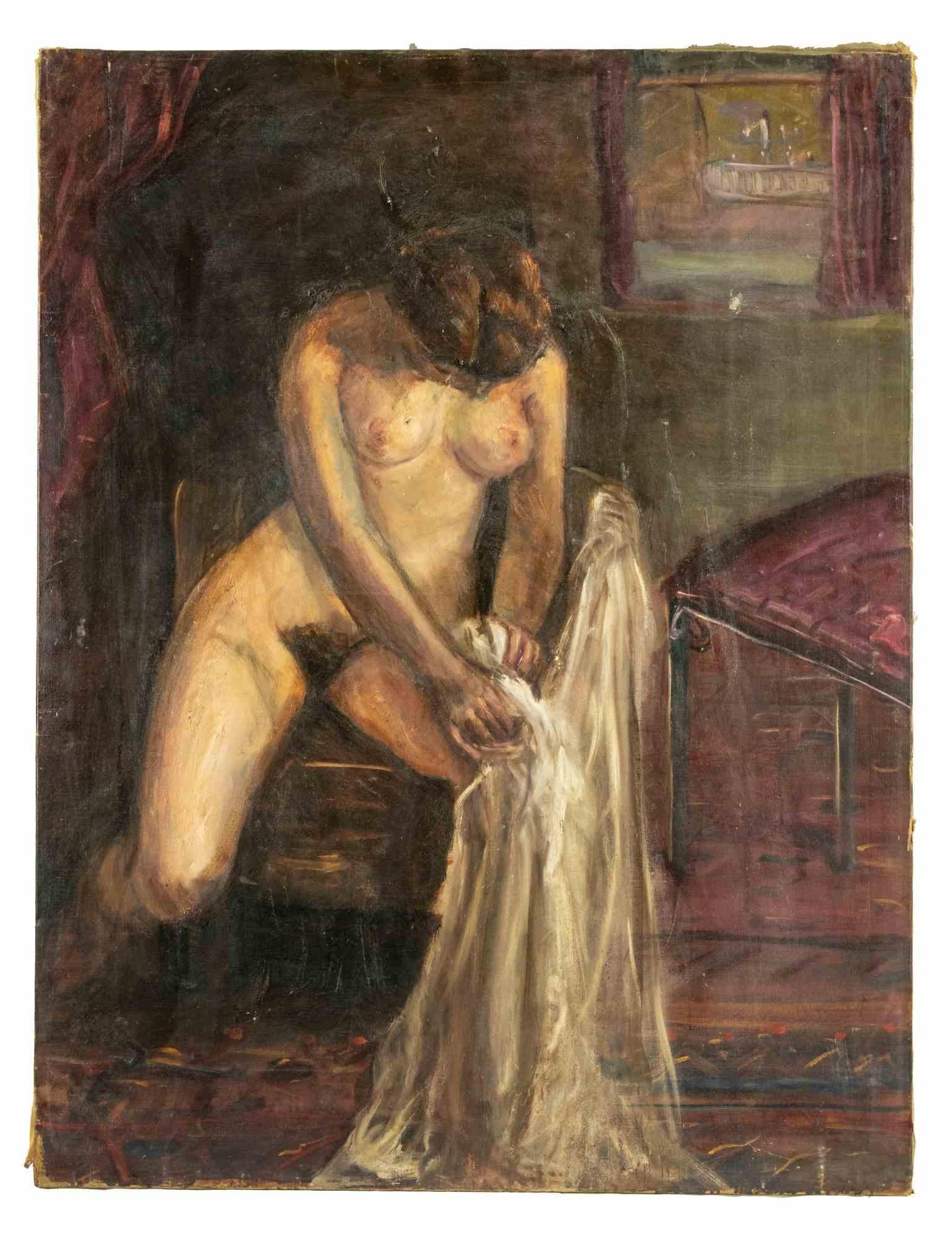 Der Frauenakt ist ein schönes und beeindruckendes Ölgemälde von Antonio Feltrinelli.

Es entstand zwischen Ende der 1920er und Anfang der 1930er Jahre und stellt eine nackte Frau dar.

Akte und Porträts gehörten zu Feltrinellis bevorzugten Porträts