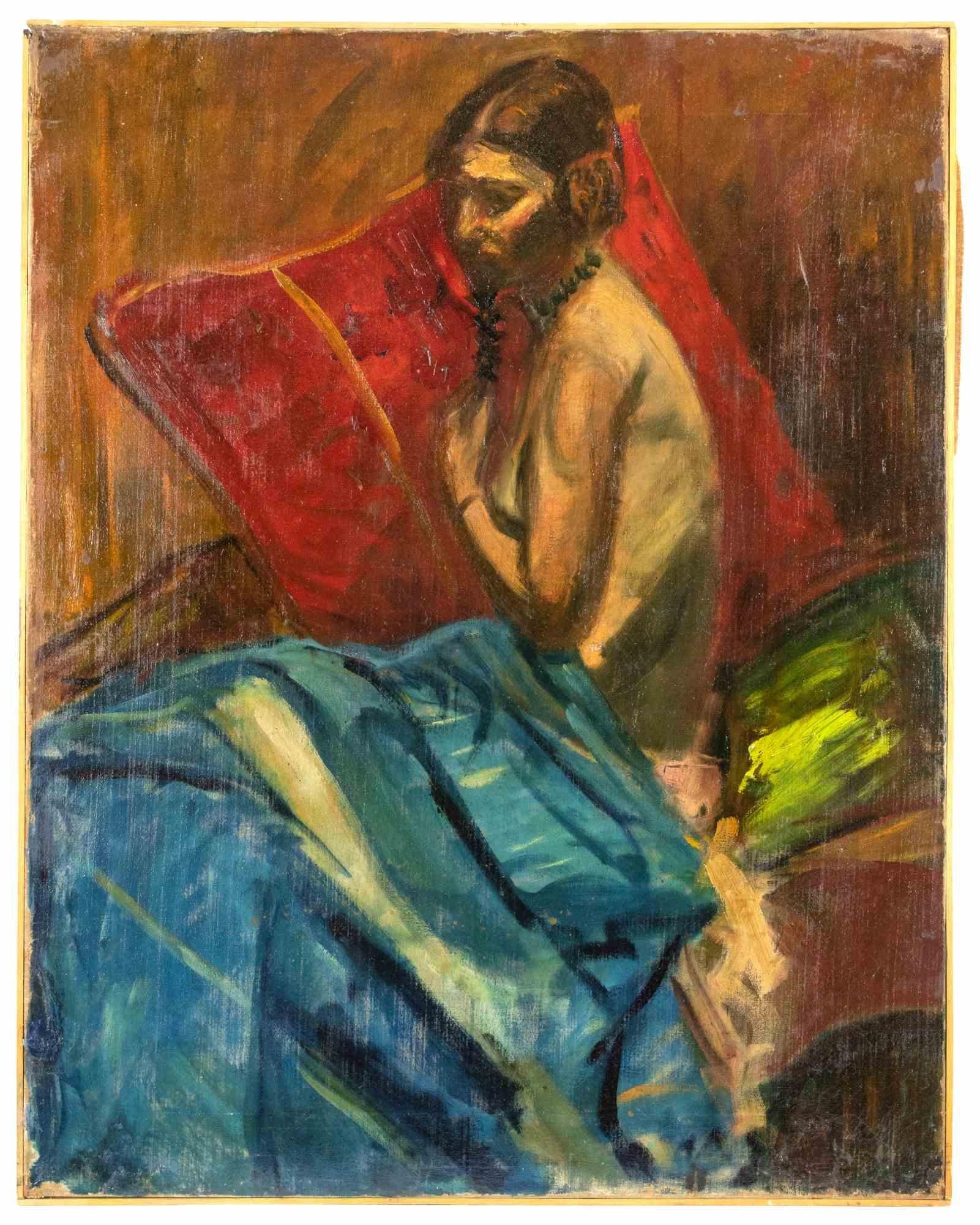 Desnudo es un óleo sobre cavas realizado por el artista italiano Antonio Feltrinelli en la década de 1930.

Siguiendo un estilo postimpresionista, el pintor representa a una modelo semidesnuda sentada en un sofá.

Muy buen estado.

Antonio