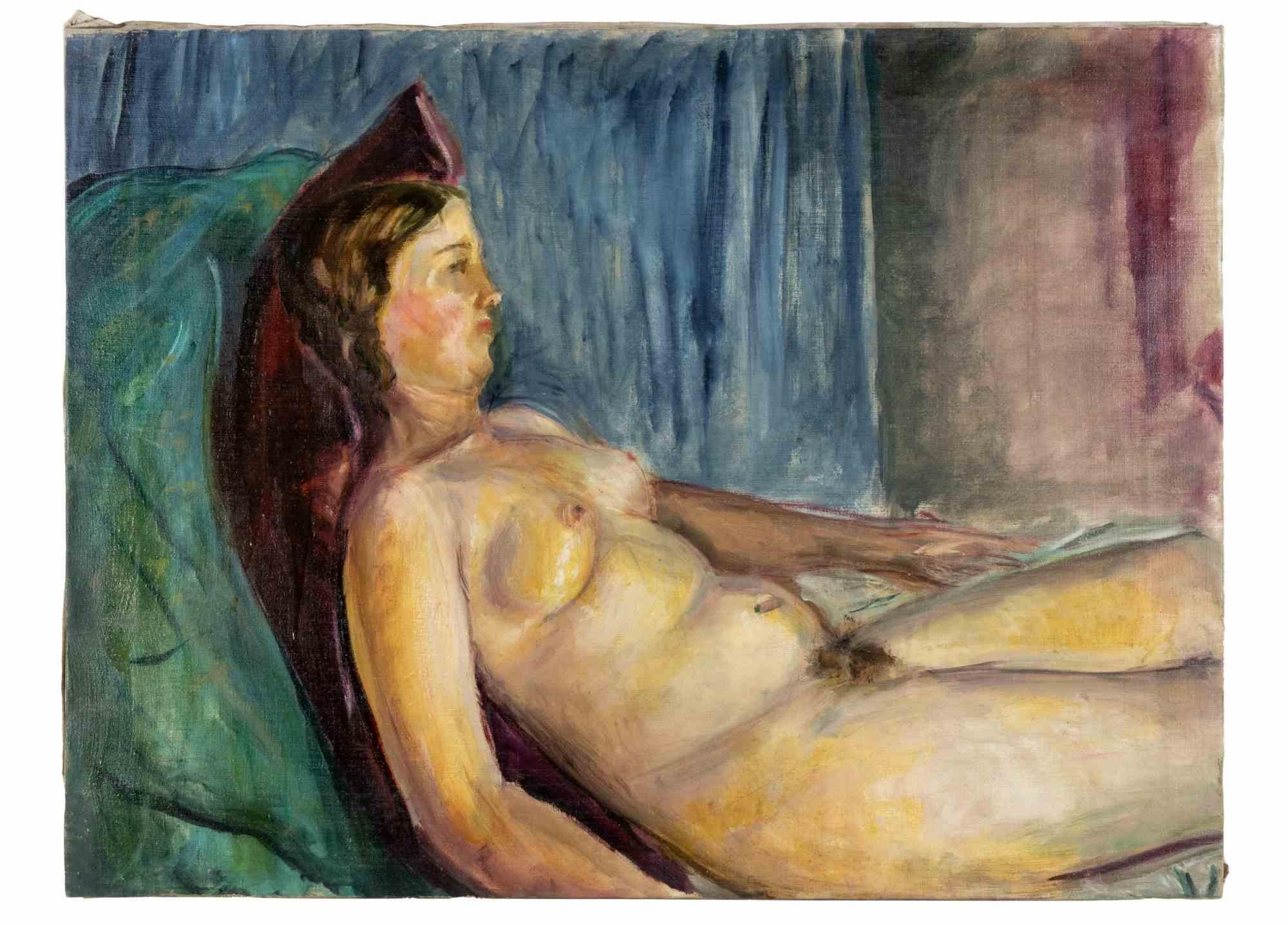 Mujer desnuda es una obra de arte moderno realizada por Antonio Feltrinelli en la década de 1930.

Pintura al óleo de colores mixtos sobre lienzo

Antonio Feltrinelli (Milán, 1887 - Gargnano, 1942)
Nació en Milán el 1 de junio de 1887, hijo de