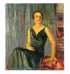 Portrait - Original Oil Paint by Antonio Feltrinelli - 1930s