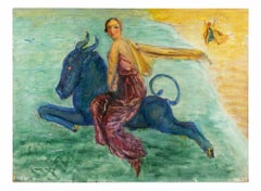 Rape of Europe - Peinture à l'huile d'Antonio Feltrinelli - 1933