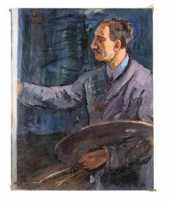 Self Portrait  - Oil Paint by Antonio Feltrinelli - 1930s