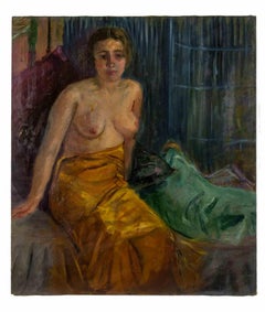 Sitting Model - Painting by Antonio Feltrinelli - 1930s