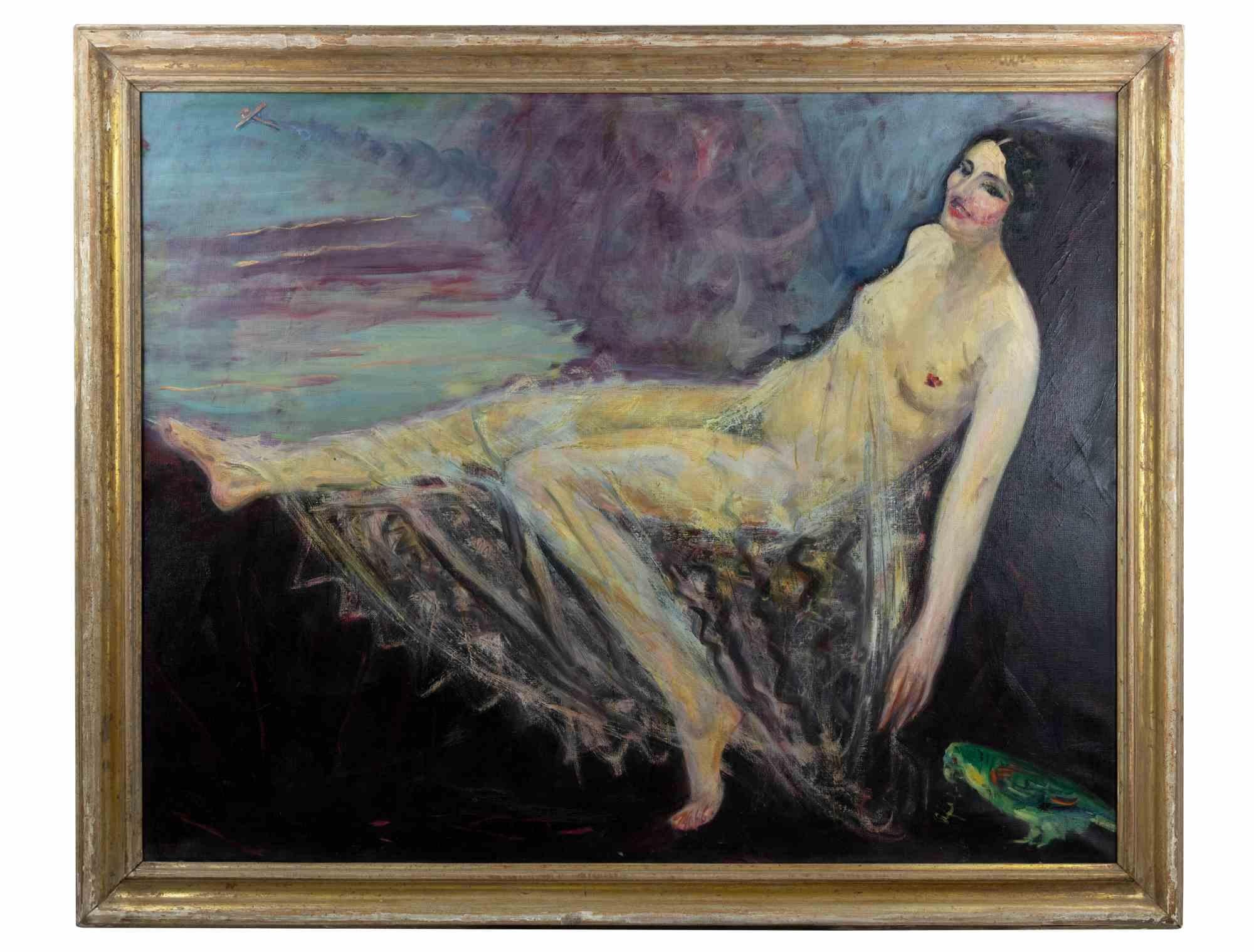 Il Pappagallo è un'opera originale realizzata negli anni '30 da Antonio Feltrinelli (Milano, 1887 - Gargnano, 1942).

Pittura originale su tela. 

Firmato a mano in basso a destra. 

Dimensioni totali: 120 x 51 cm. 

La cornice è