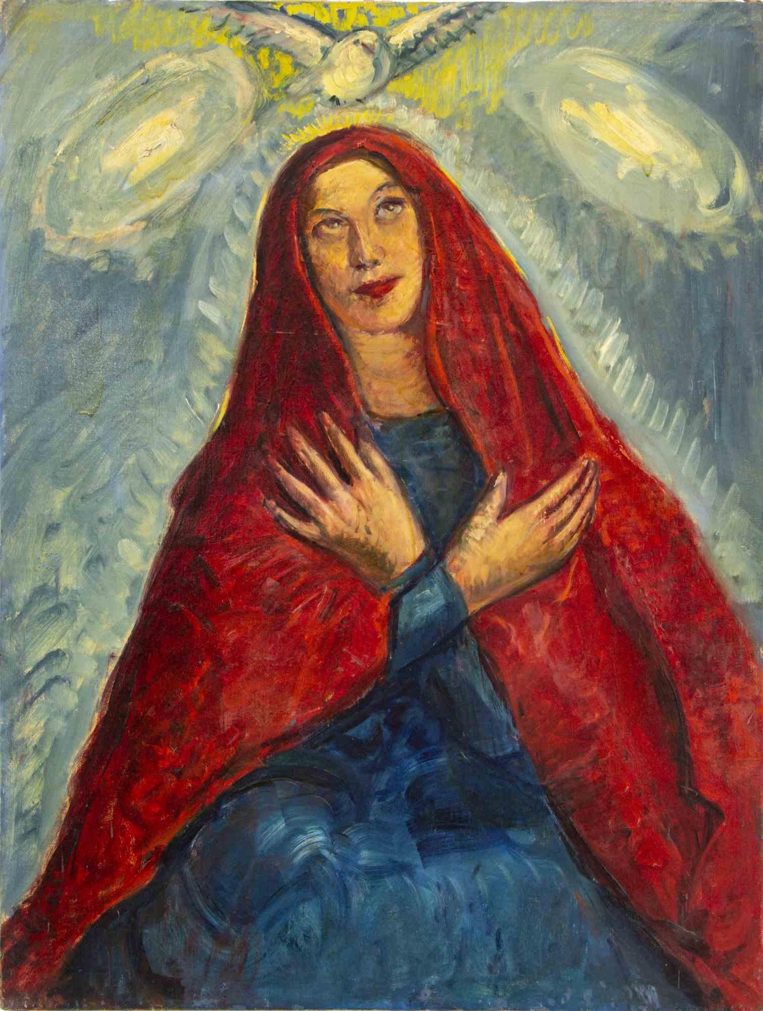 The Saint - Painting by Antonio Feltrinelli - 1930s