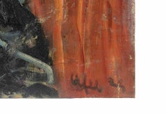 The Woman on Sofa - Oil Paint by Antonio Feltrinelli - 1930s