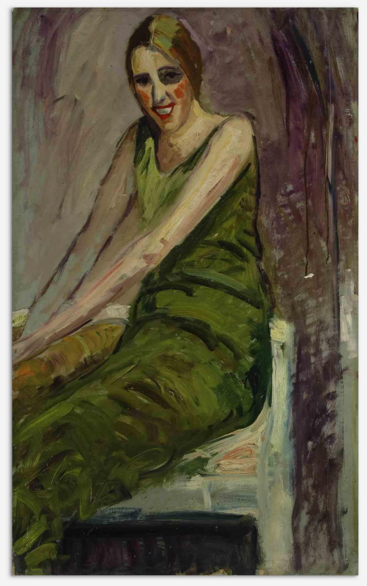 Femme -  Peinture d'Antonio Feltrinelli - années 1930