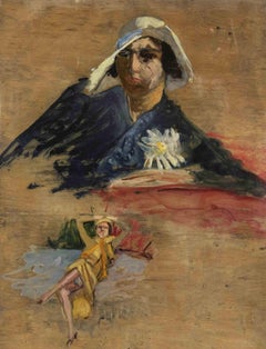 Women- Original Painting on Canvas by Antonio Feltrinelli - 1930s