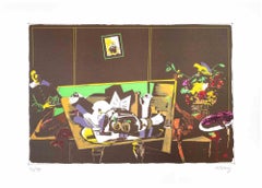 Still Life - Offset and lithograph by Antonio Fomez - 1970s