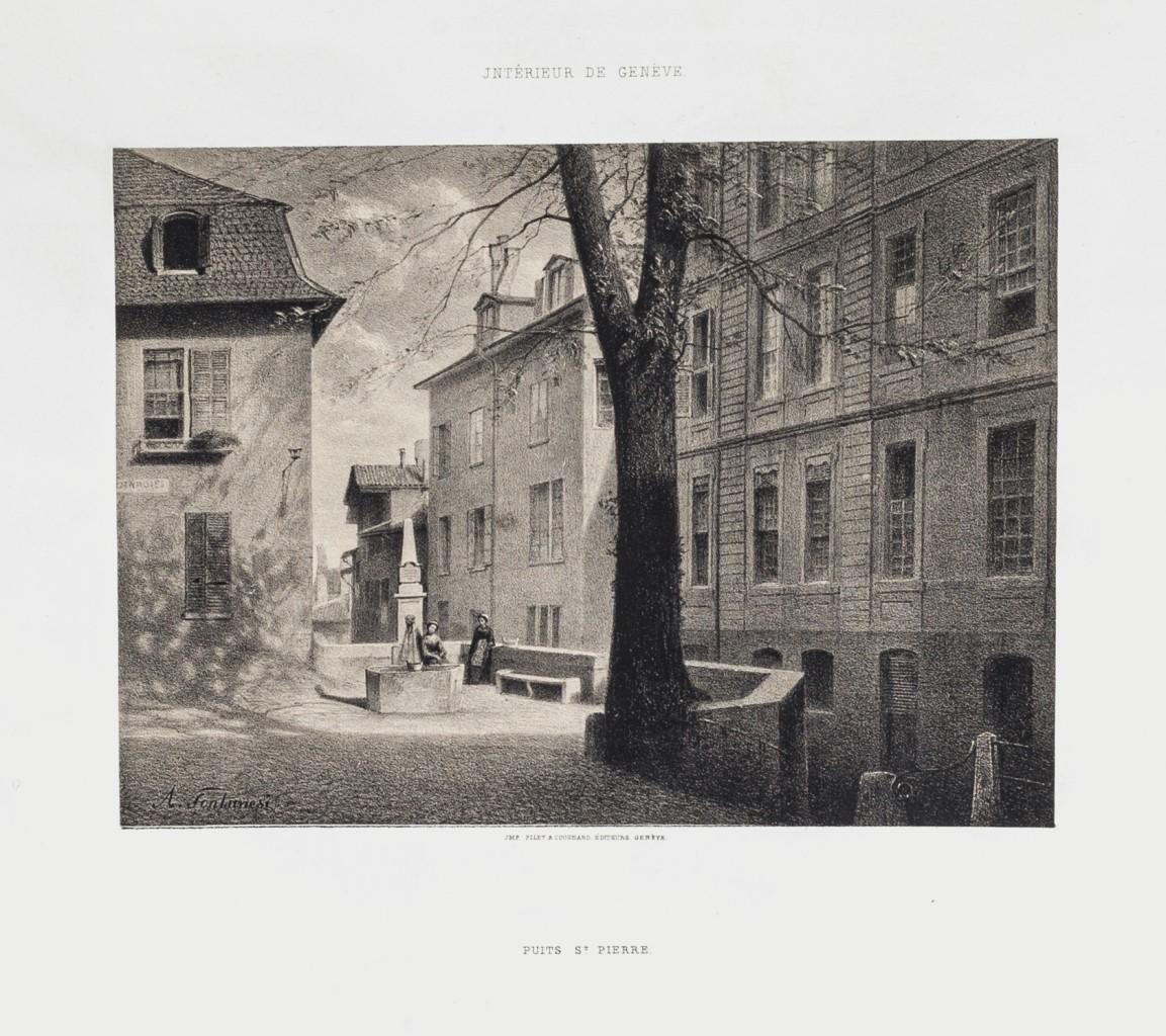 Antonio Fontanesi Landscape Print - Le Bout de la Treille - Lithograph - 19th Century
