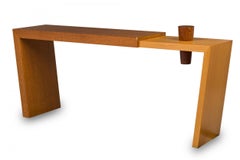 Antonio Fortuna Contemporary American Walnut & Bleached Mahogany Console Table