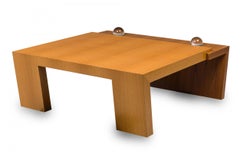 Antonio Fortuna Contemporary American Walnut & Mahogany Coffee Table with Orbs