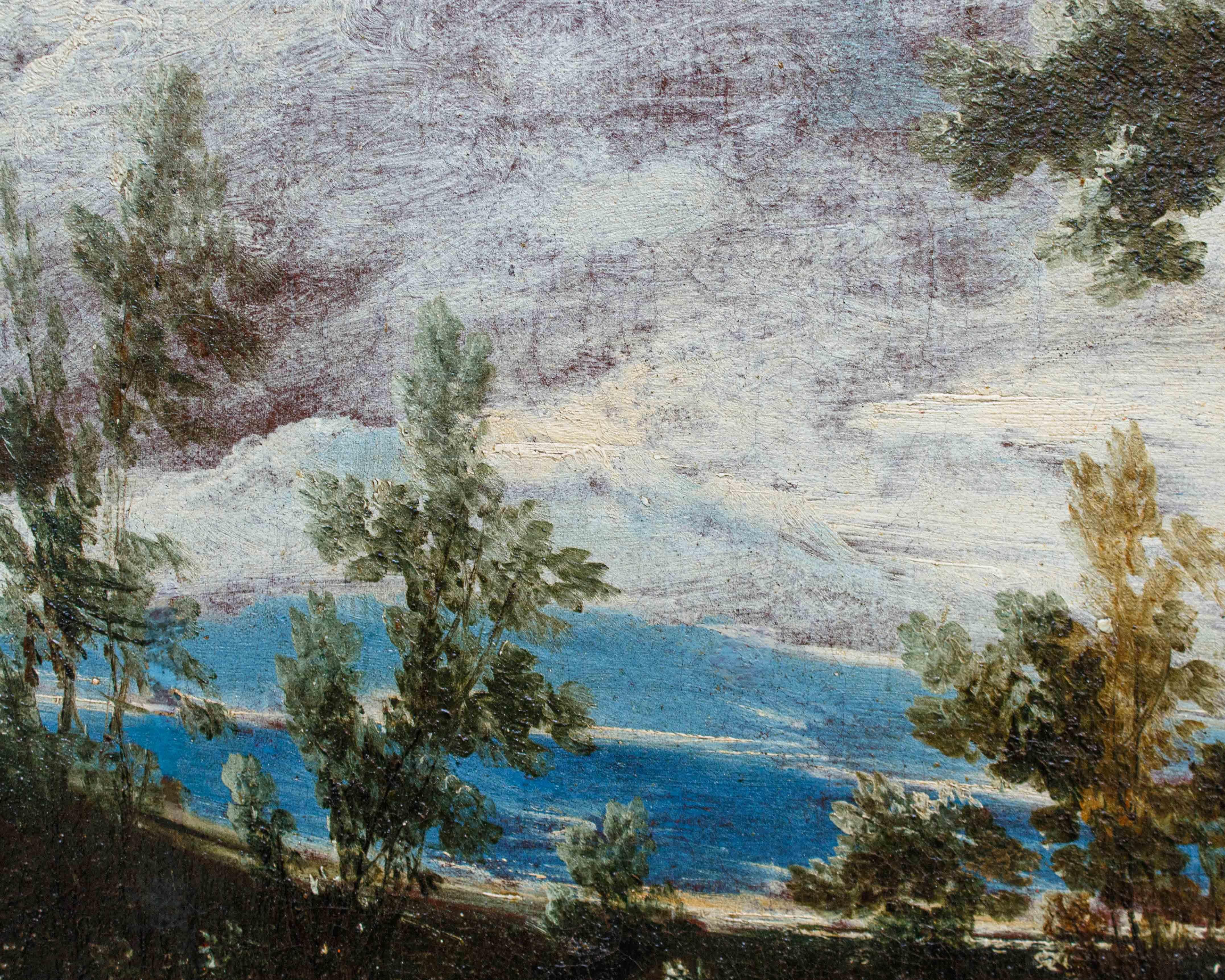 Pair of landscapes Painted by Antonio Francesco Peruzzini For Sale 13