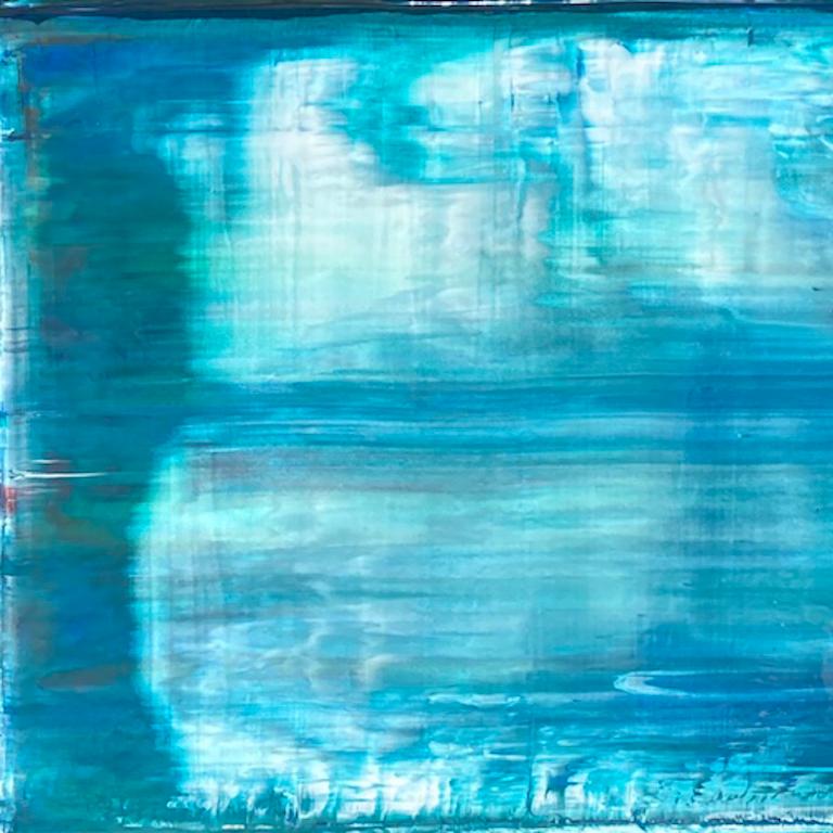 Azul, Brickell Key - Abstract Painting by Antonio Franchi