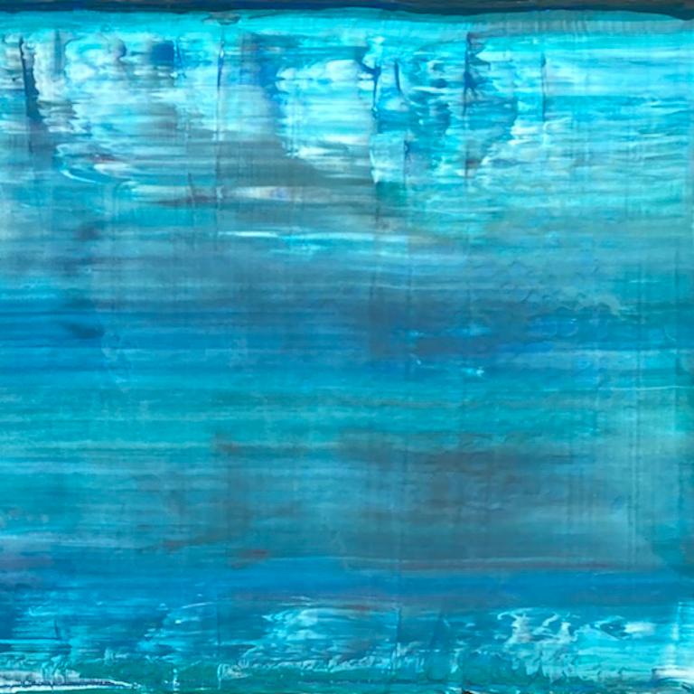 Azul, Brickell Key - Blue Abstract Painting by Antonio Franchi