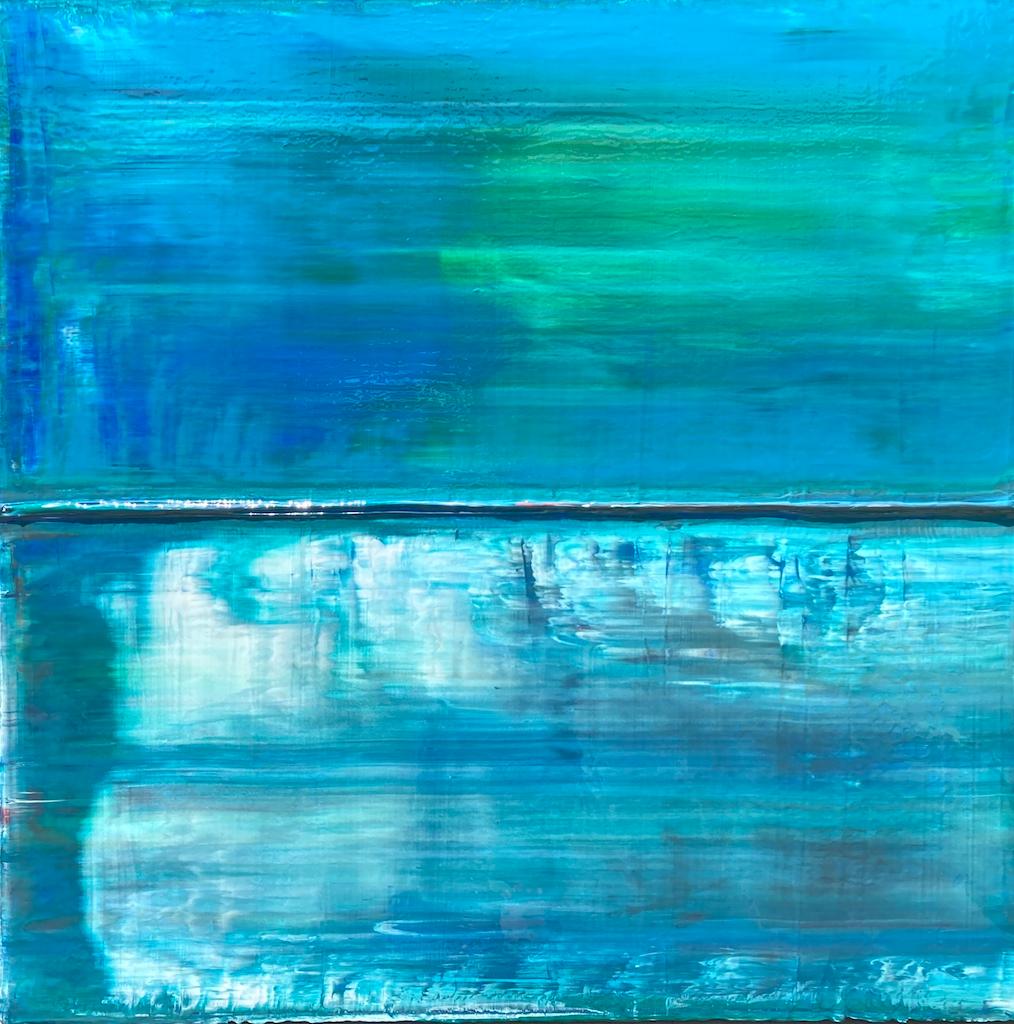 Antonio Franchi Abstract Painting - Azul, Brickell Key