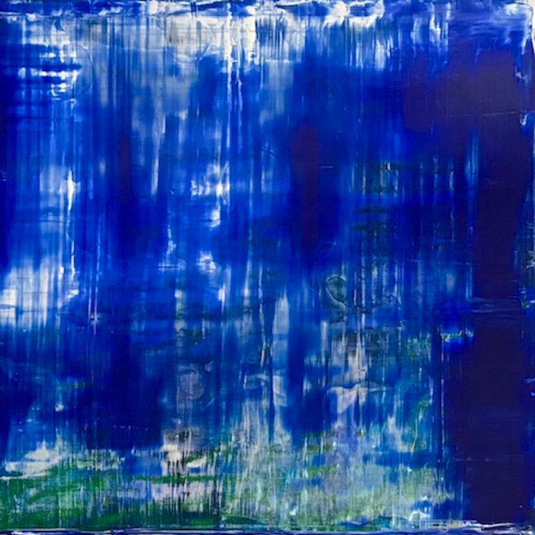 Blaue Bar, Wien - Abstract Painting by Antonio Franchi