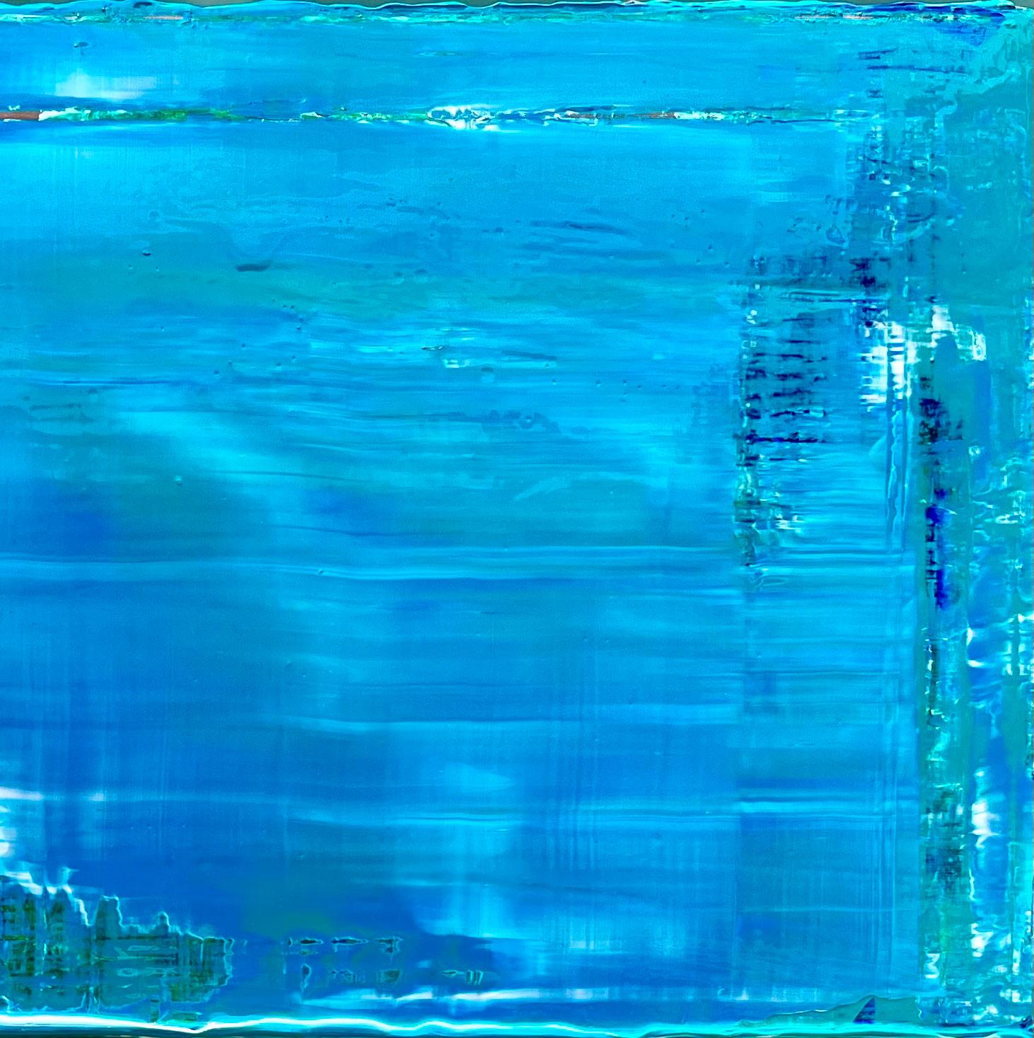 Climate Change - Miami - Blue Abstract Painting by Antonio Franchi