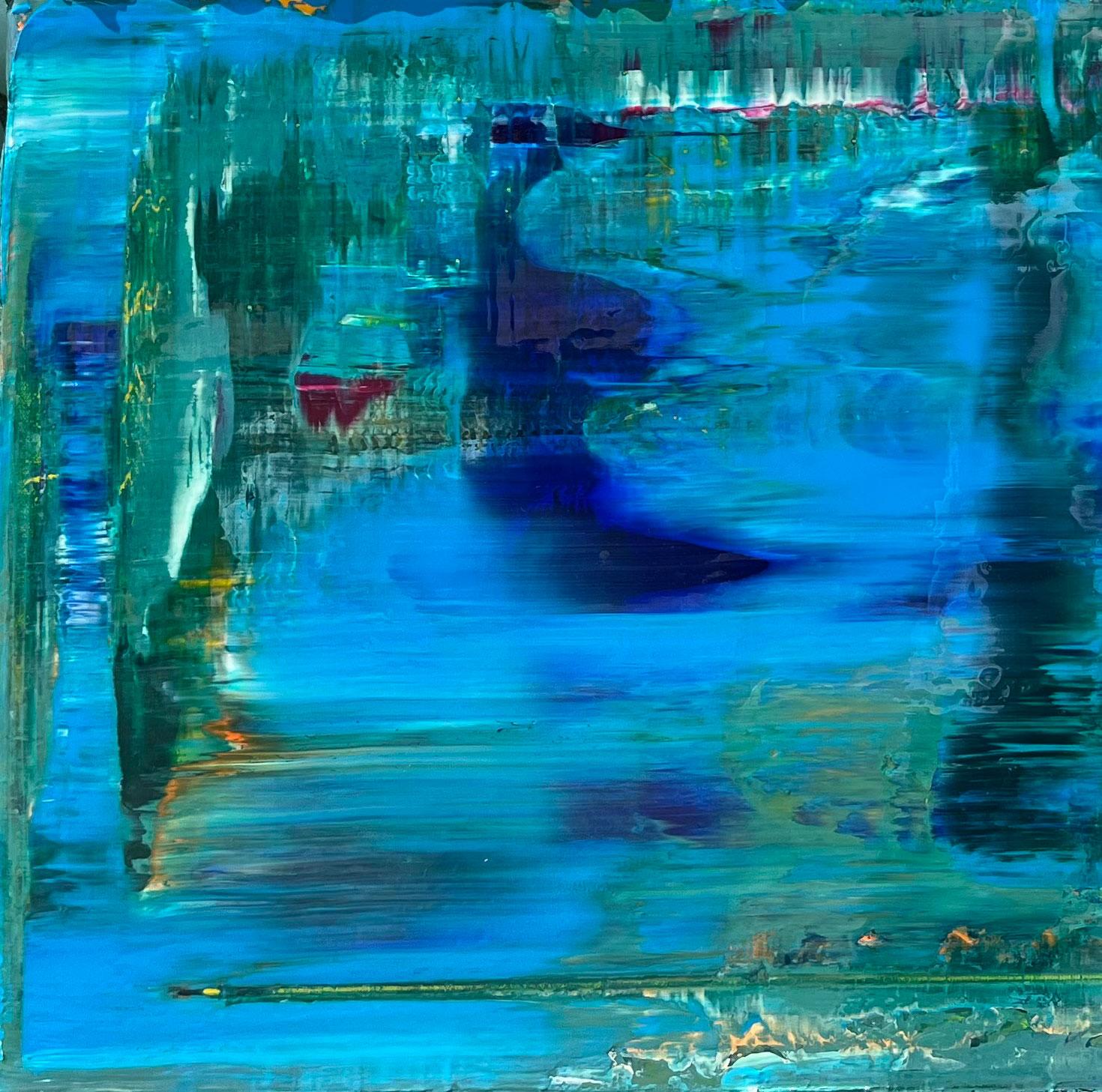 Klimawandel – Rio de Janeiro (Blau), Abstract Painting, von Antonio Franchi