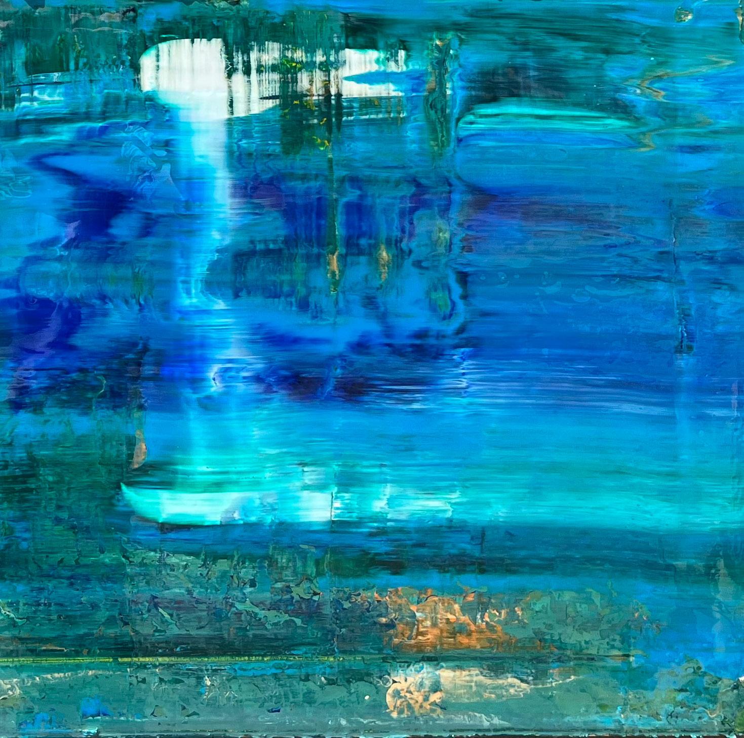 Climate Change - Rio de Janeiro - Blue Abstract Painting by Antonio Franchi