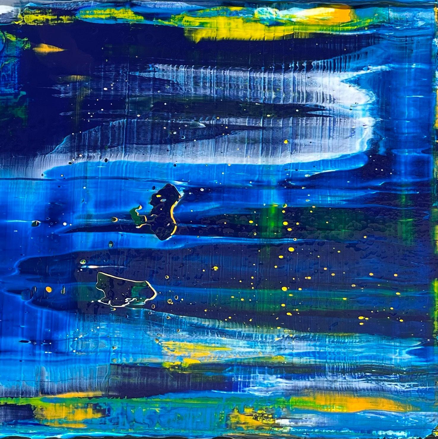 Climate Change - Sydney Harbour - Blue Abstract Painting by Antonio Franchi
