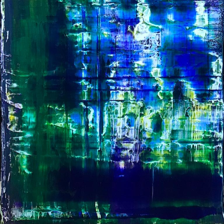 Colors of Scotland - Blue Abstract Painting by Antonio Franchi