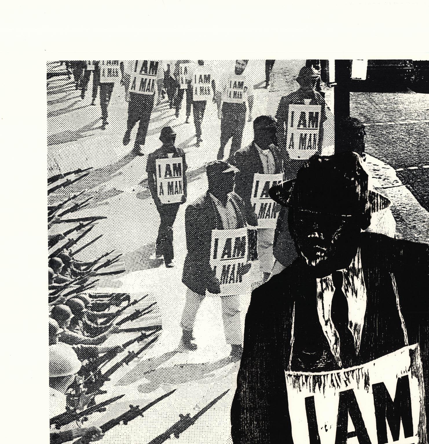 Sanitation Workers, Memphis, 1968 - Contemporary Print by Antonio Frasconi