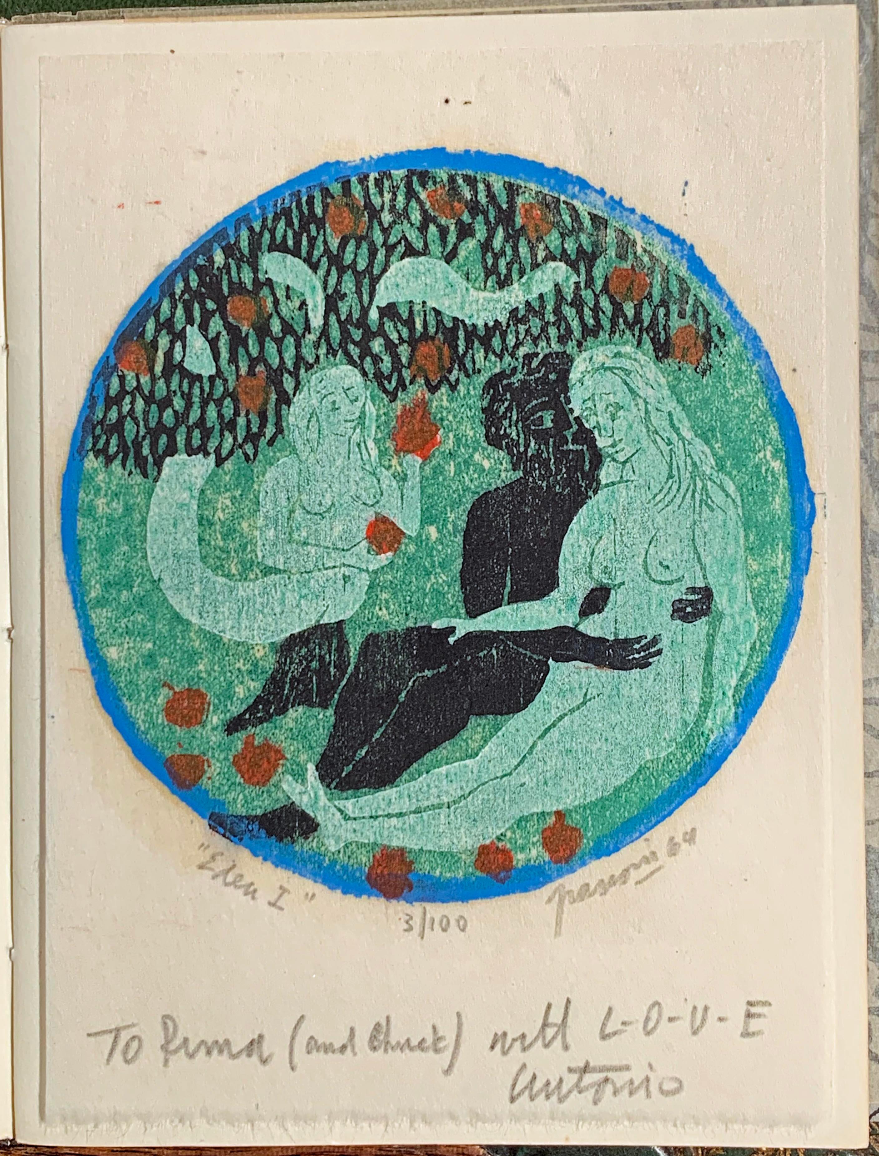 SEIS RIMAS POPULARES SUDAMERICANAS SOBRE EL AMOR - Figurative Print Marrón de Antonio Frasconi