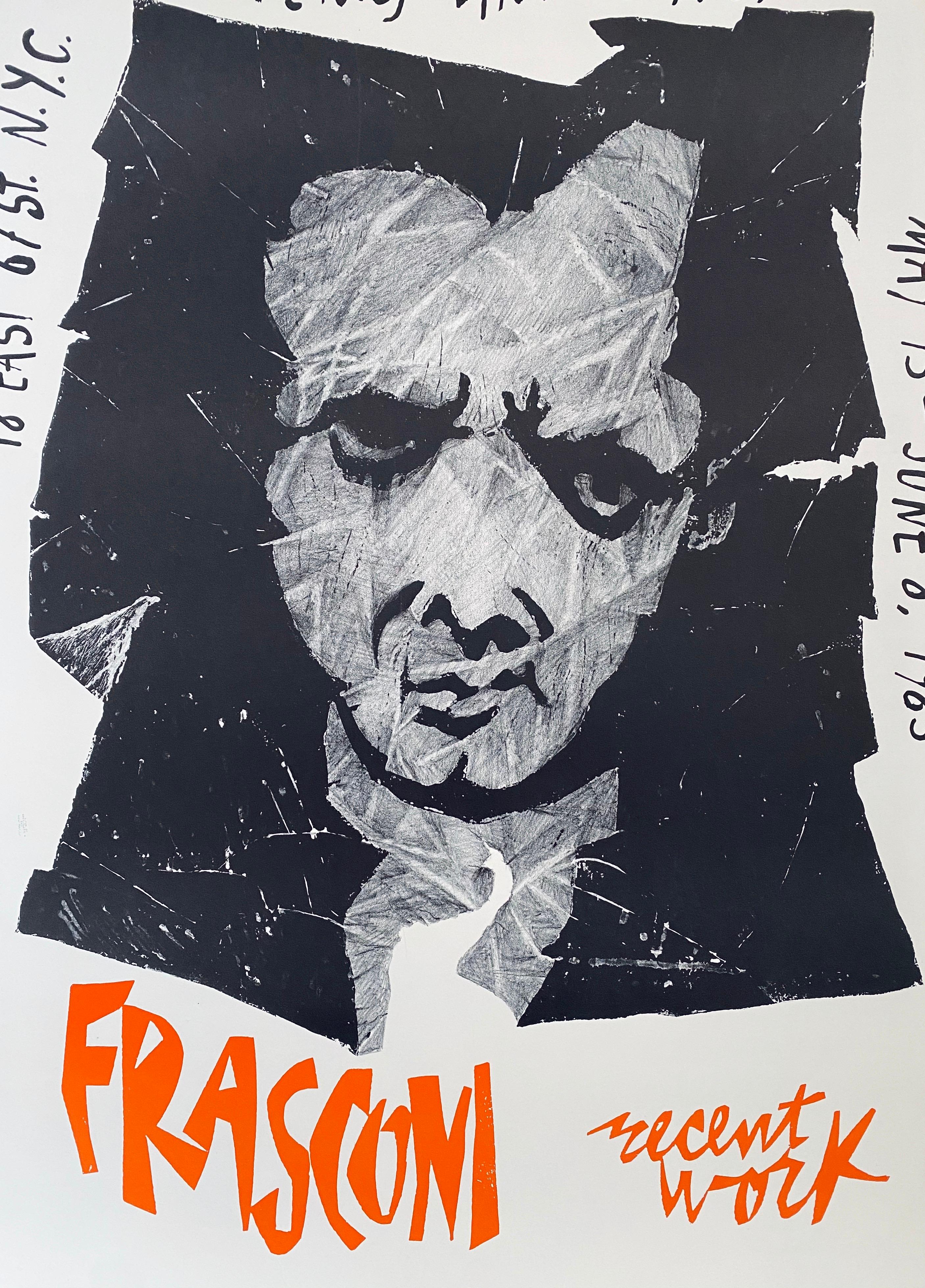 1963 Vintage Lithograph Poster Antonio Frasconi Terry Dintenfass Gallery NYC For Sale 2