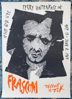 1963 Vintage Lithograph Poster Antonio Frasconi Terry Dintenfass Gallery NYC