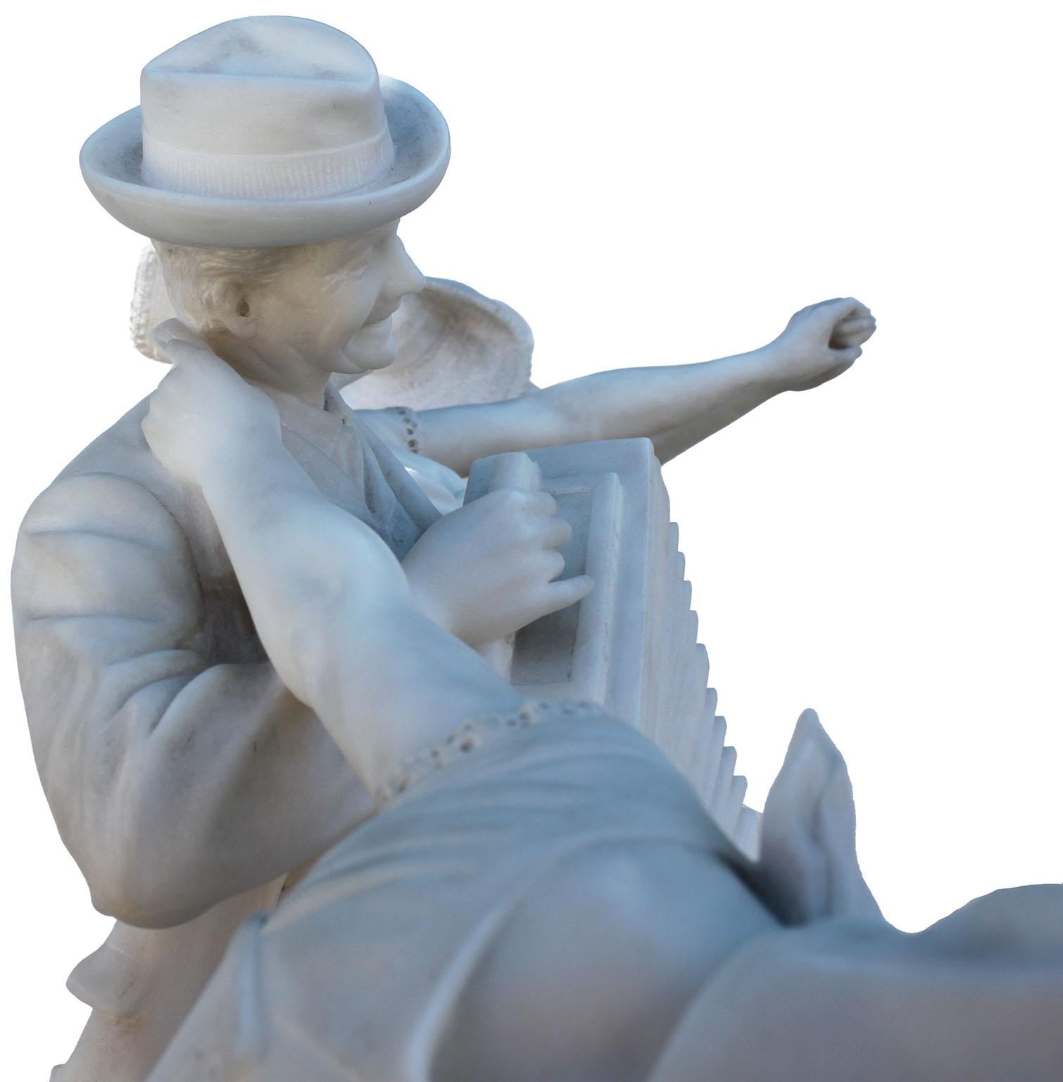 Antonio Garella (italiano, 1863-1919) Scultura in marmo 