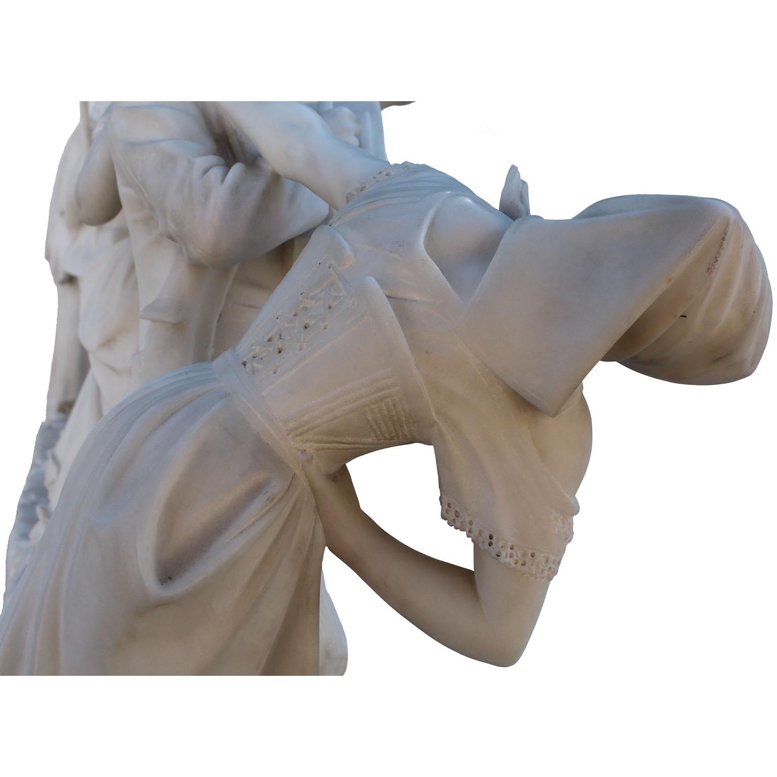 Antonio Garella (italiano, 1863-1919) Scultura in marmo 