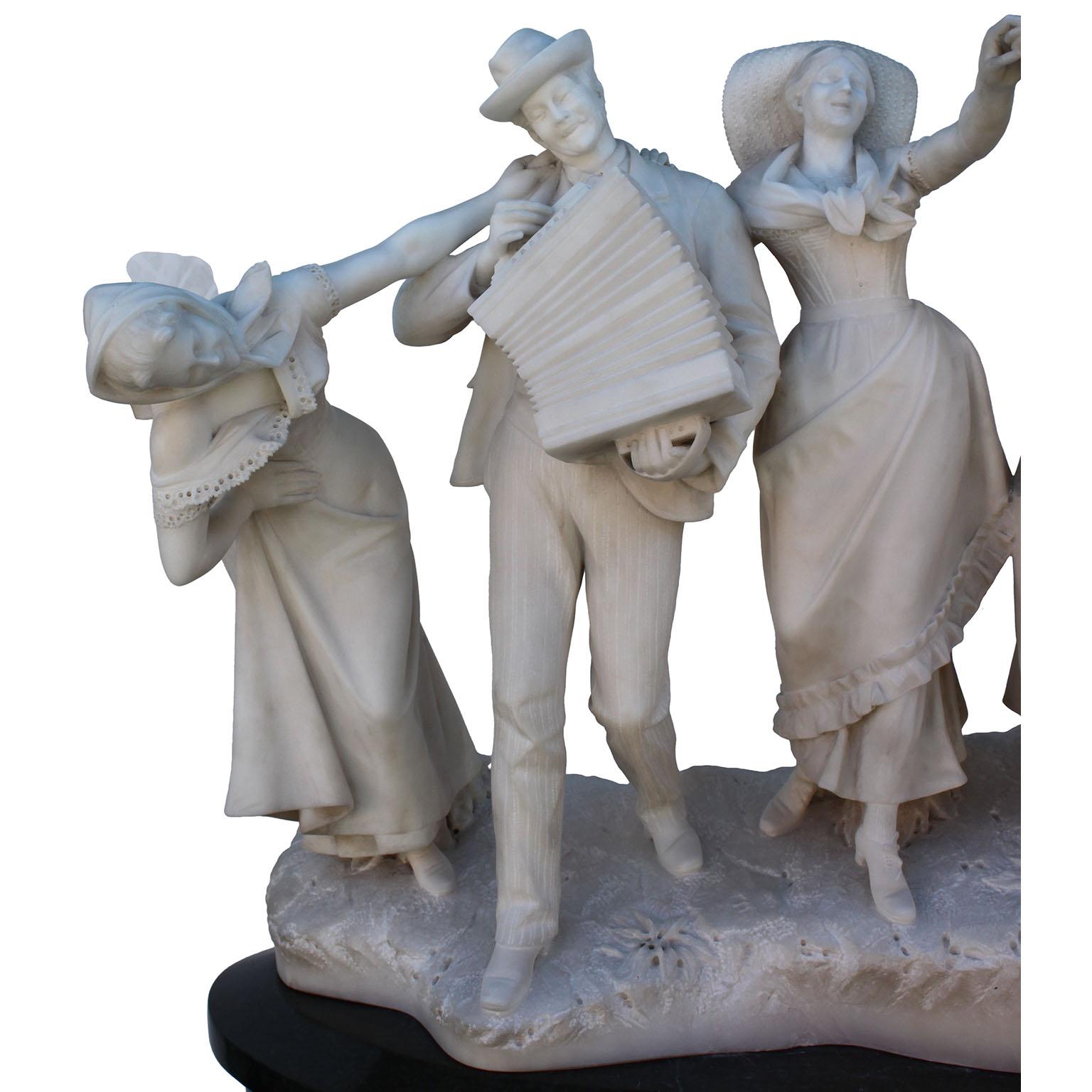 Intagliato a mano Antonio Garella (italiano, 1863-1919) Scultura in marmo 