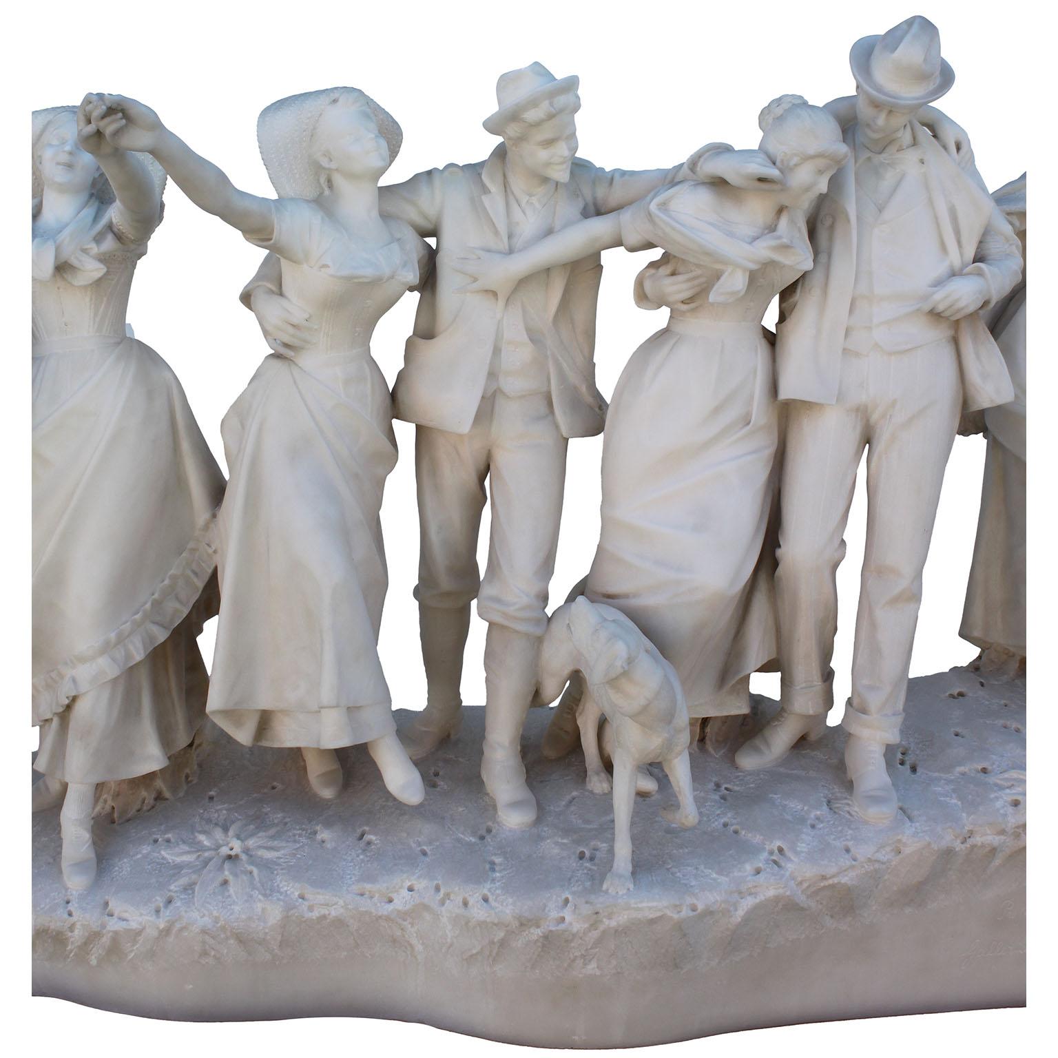 Inizio XX secolo Antonio Garella (italiano, 1863-1919) Scultura in marmo 